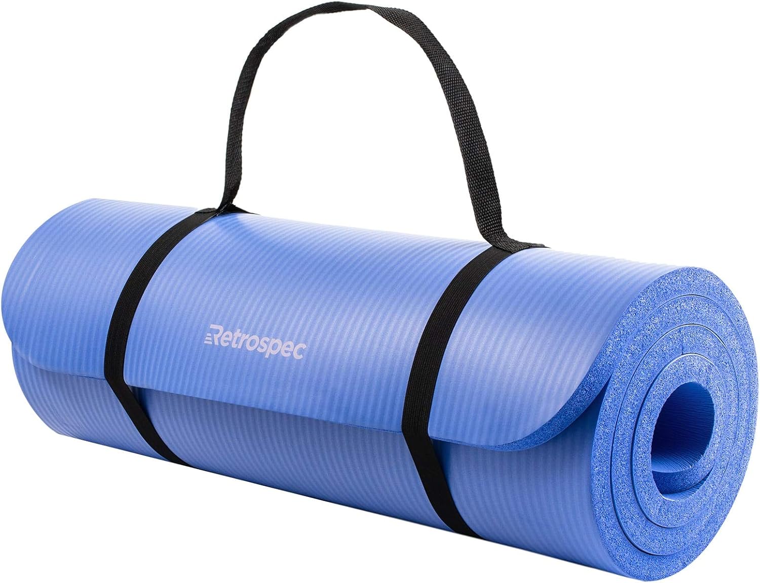 Retrospec Solana Yoga Mat 1" Thick w/Nylon Strap for Men & Women Non