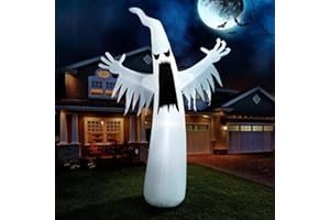 Joiedomi 12 FT Halloween Inflatables Outdoor Decorations, Scary Ghost Halloween Decor, Inflatable Ghost Blow Ups for Yard with LEDs for Outside Yard Decorations