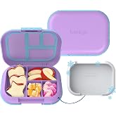 Bentgo Chill Kids 4-Compartment Bento Box Leakproof Lunch Box | Built-In Ice Pack, 3.3 Cup Capacity, BPA-Free, Microwave &amp; Dishwasher Safe Tray, Ideal for Ages 3&ndash;7 (Vivid Orchid)
