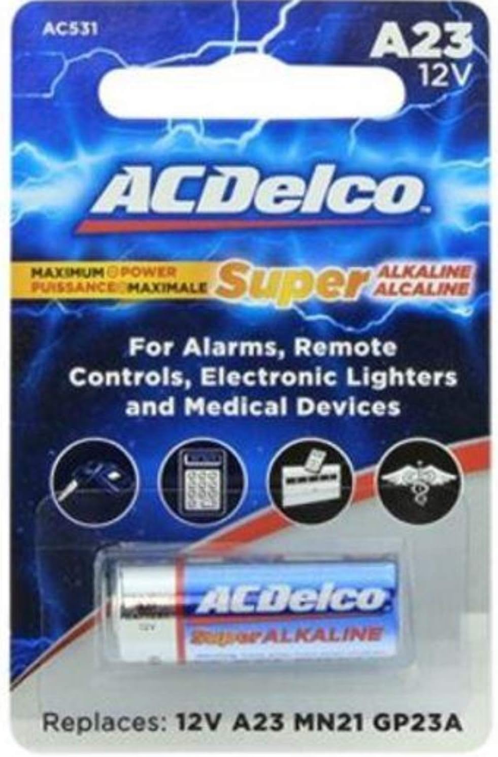 ACDelco 10-Count AAAA Batteries, Maximum Power Super Alkaline Battery, Use for Glucose Meters and Blood Monitors, 10-Year Shelf Life: Health & Personal Care