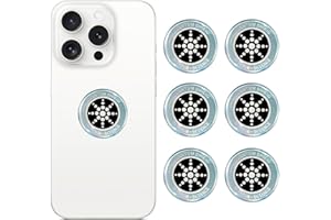 AFLUODN 6 Pieces Cell Phone Blocker Protection Neutralizers Stickers for Smart Phones, Tablets Laptops, Computer, WiFi, Priner, TV, Electronic Devices Silver