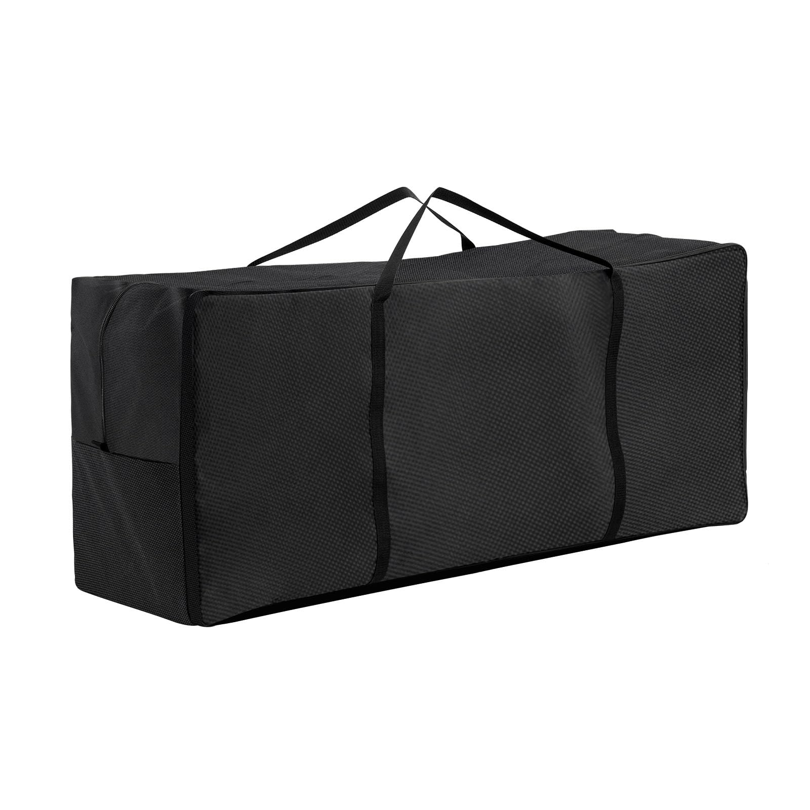 Turtle Life Black Garden Cushion Storage Bag, 116 x 35 x 51 cm, Polyester, Zipper Closure, With Handle, Protects from Dust & Sun, Ideal for Bedding