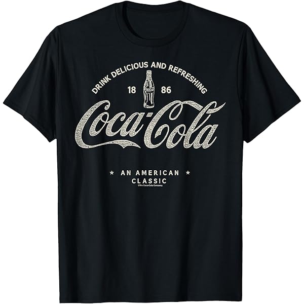 Amazon.com: Coca Cola Retro Logo White Text T-Shirt : Clothing