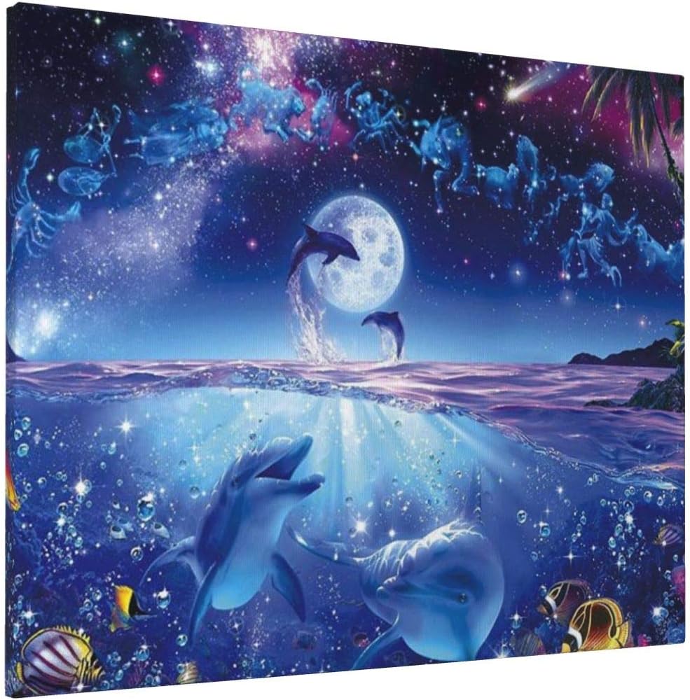 Amazon Co Jp 瑞穂創造株式 ラッセン 星に願いを アートパネル ポスター インテリア アート ボード キャンバス 絵画 装飾画 壁絵 壁掛け おしゃれ 壁飾り 部屋飾り 玄関に飾る 木枠セット 40 50cm ホーム キッチン