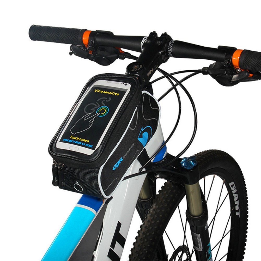 Florally Bike Frame Tube Bag, Bicycle Frame Strap Attachment Mount