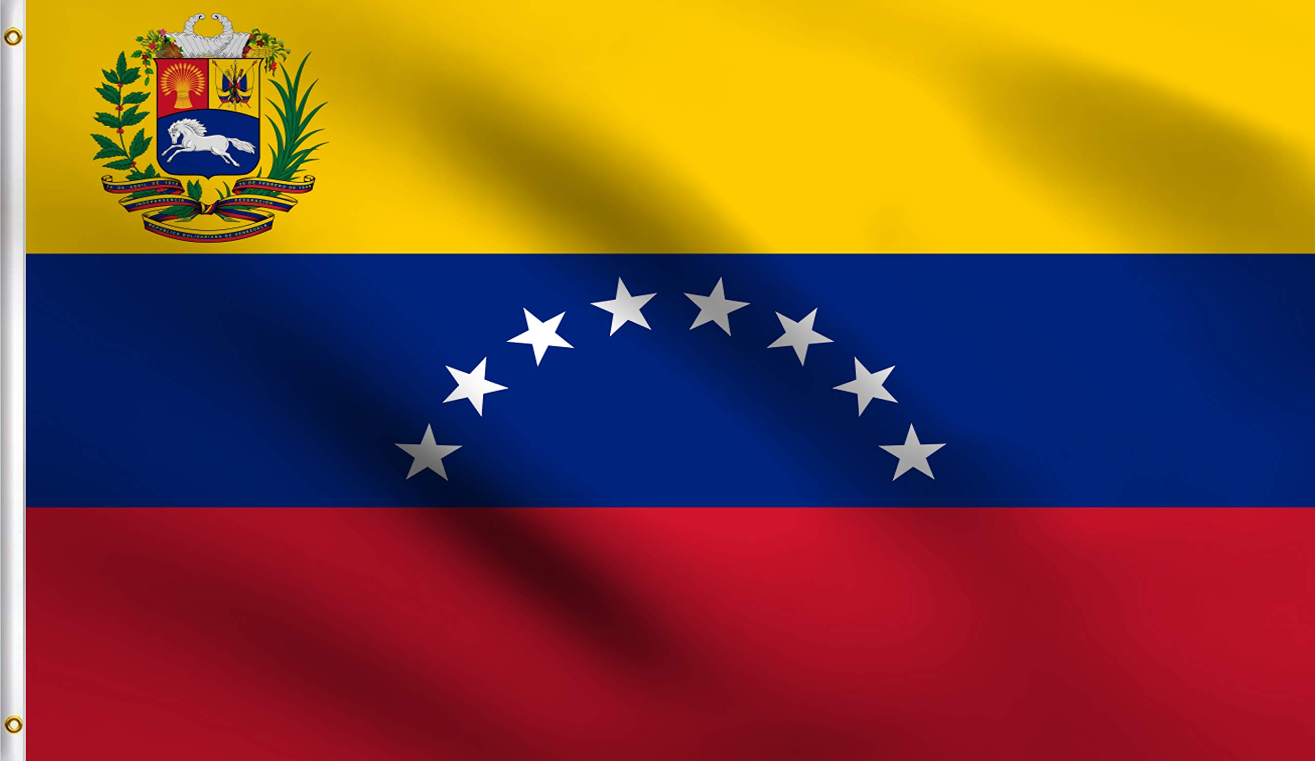 DMSE Venezuela Venezuelan Bolivarian Republic 8 Star Flag 3X5 Ft Foot 100% Polyester 100D Flag UV Resistant