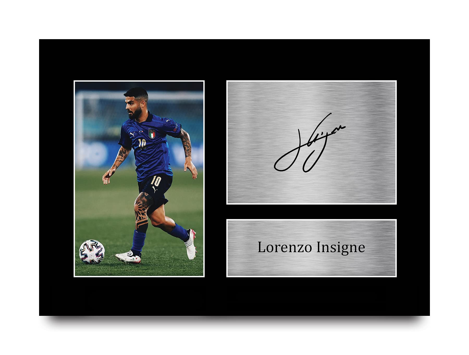 HWC Trading A4 Lorenzo Insigne Italy Gifts Printed Signed Autograph Picture for Football Fans and Supporters