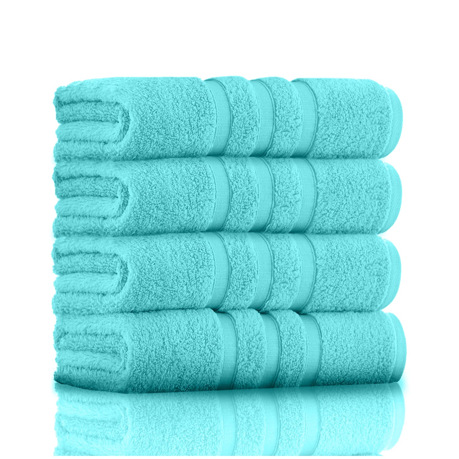 GC GAVENO CAVAILIA Ultra Soft Hand Towels, Washable Egyptian Cotton Towel, 550 GSM Towel Set, Aqua, 50X80, 2 pack Hand Towels, (553762)