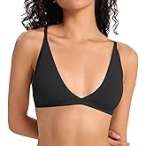 INIBUD Bralettes for Women Triangle Padded Bralette Deep V Seamless Bras No Underwire Comfortable Wireless Everyday