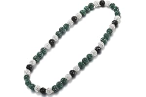 RWQIAN Baseball Beaded Necklace for Men Boys,Bling Baseball Necklace with Baseball Drip Chains Inspired Accessory Diamond Necklaces Rhinestone Discoball Making Jewelry Baseball Team Athletes Gifts