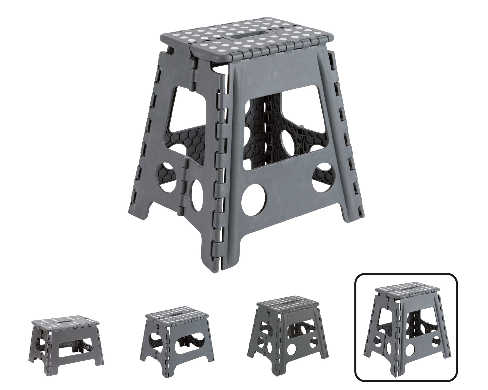 Arregui TB-039-G – Folding Stool 29x22x39cm, Grey.