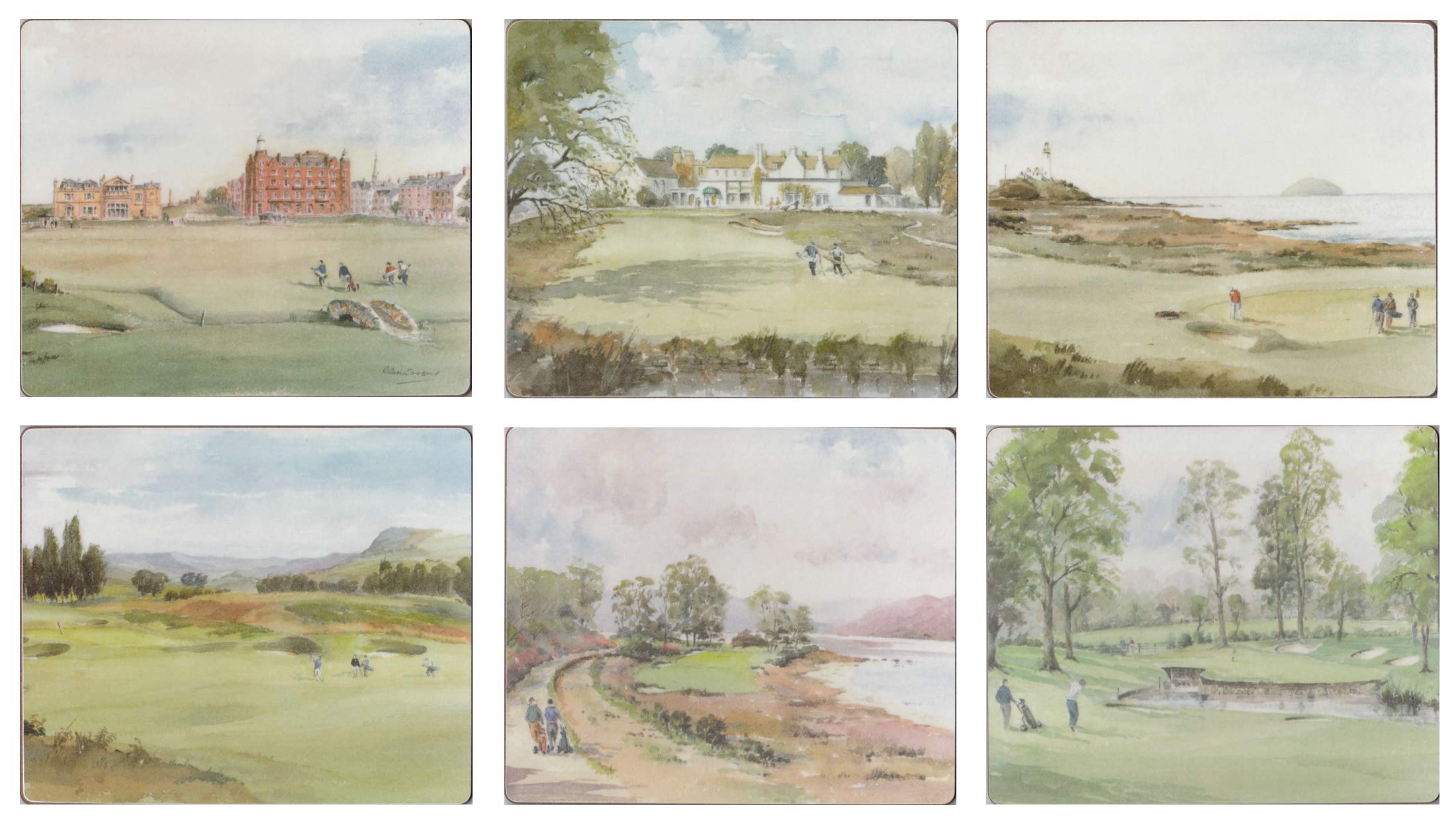 Lady Clare Golf Courses Placemats - Set of 6