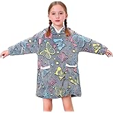 Redair Kids Wearable Blanket Hoodie Boys Girls Comfort Hooded Blanket Sweater with Pocket Cute Birthday Gifts 2-10Y