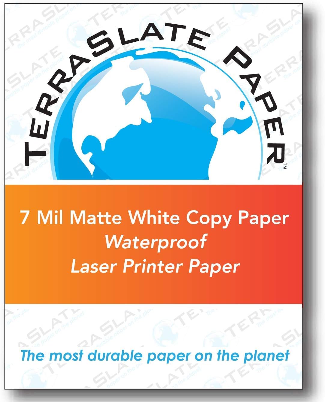 TerraSlate Copy Paper Waterproof Laser Printer, Rain Weatherproof, 7 MIL, 8.5x11-inch, 25 Sheets : Office Products