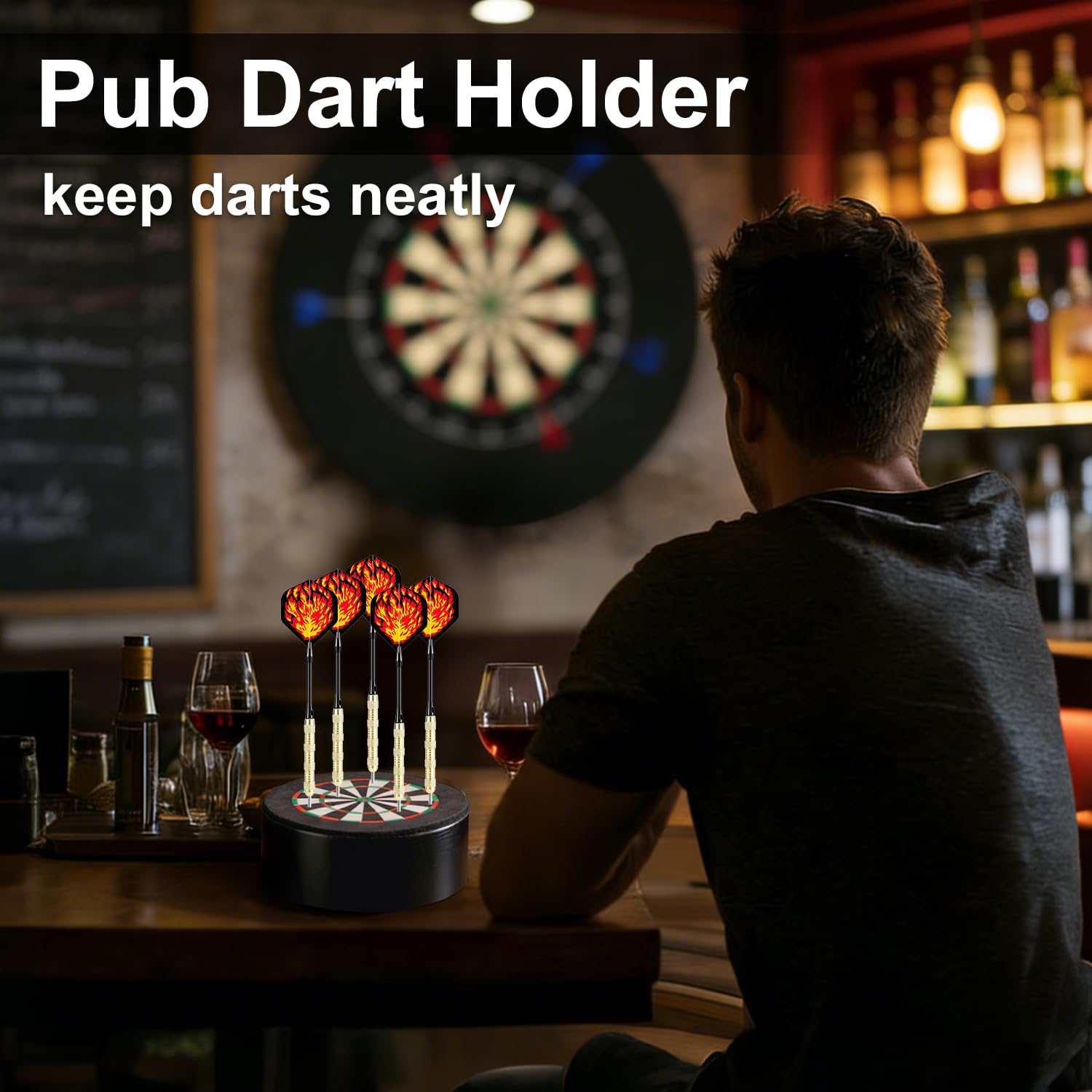 Sisal Dart Halter, Heavy Duty Dartpfeile Halterung Display Dartpfeil Ständer Mini Darthalter Dartständer, Tragbares Darts Rack Pfeil Aufbewahrung Holder Geschenke für Dartfans Dartspieler Männer 8