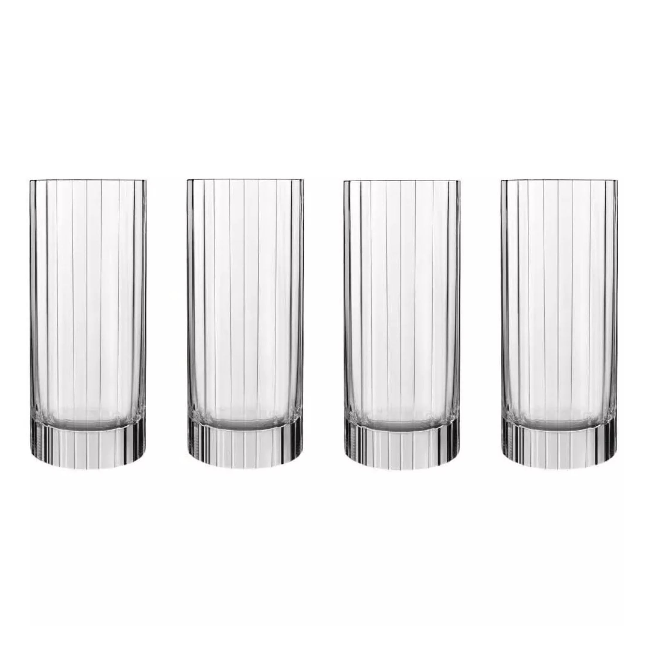 Luigi Bormioli - Bach - Hi Ball Drinking Glasses - SON.hyx Crystal - Highly Resistant to Breakage - Dishwasher Safe - Made in Italy - Set of 4