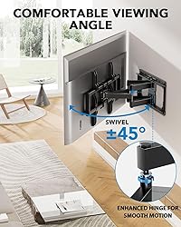 Pipishell Full Motion TV Wall Mount for 42-85 inch