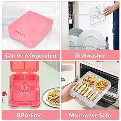 Howeemo Kids Leak-Proof Bento Lunch Box with 4