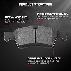 cciyu D986 Ceramic Rear Disc Brake Pad Set Fit For