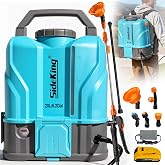 SideKing 5.2 Gallon Battery Powered Backpack Sprayer, 120 PSI Powerful Electric Sprayer Compatible with DeWalt 20V Battery, Max 1.0 GPM, 5 Nozzles &amp; 2 Spray Wands for Lawn, Yard, Weed &amp; Pest Control