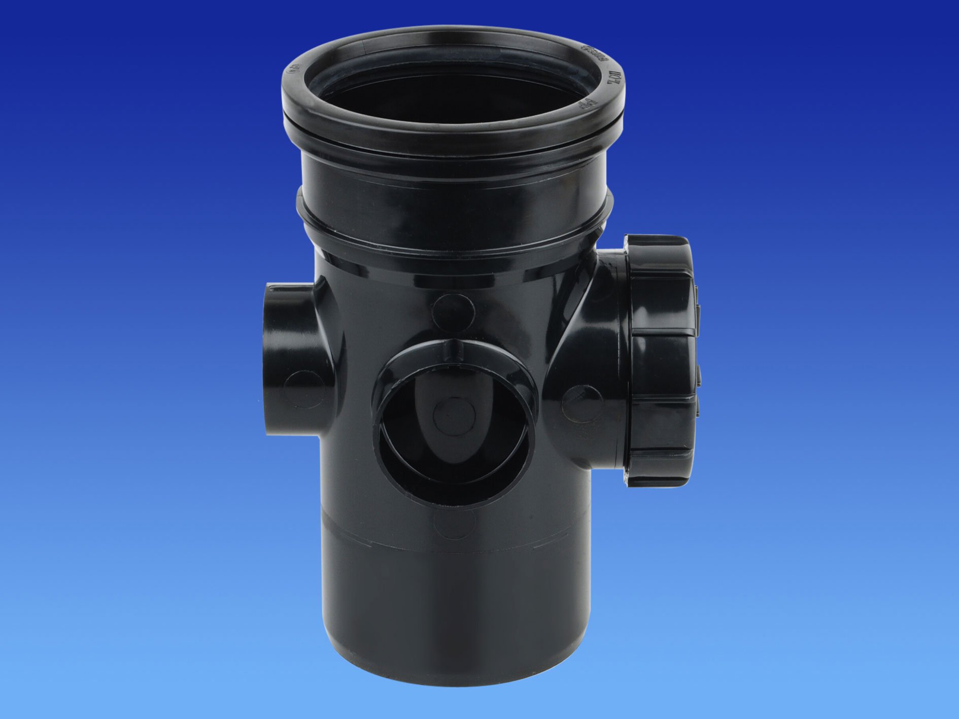 Wavin OSMA 110mm Soil 4S274 S/S Bossed Access Pipe Black