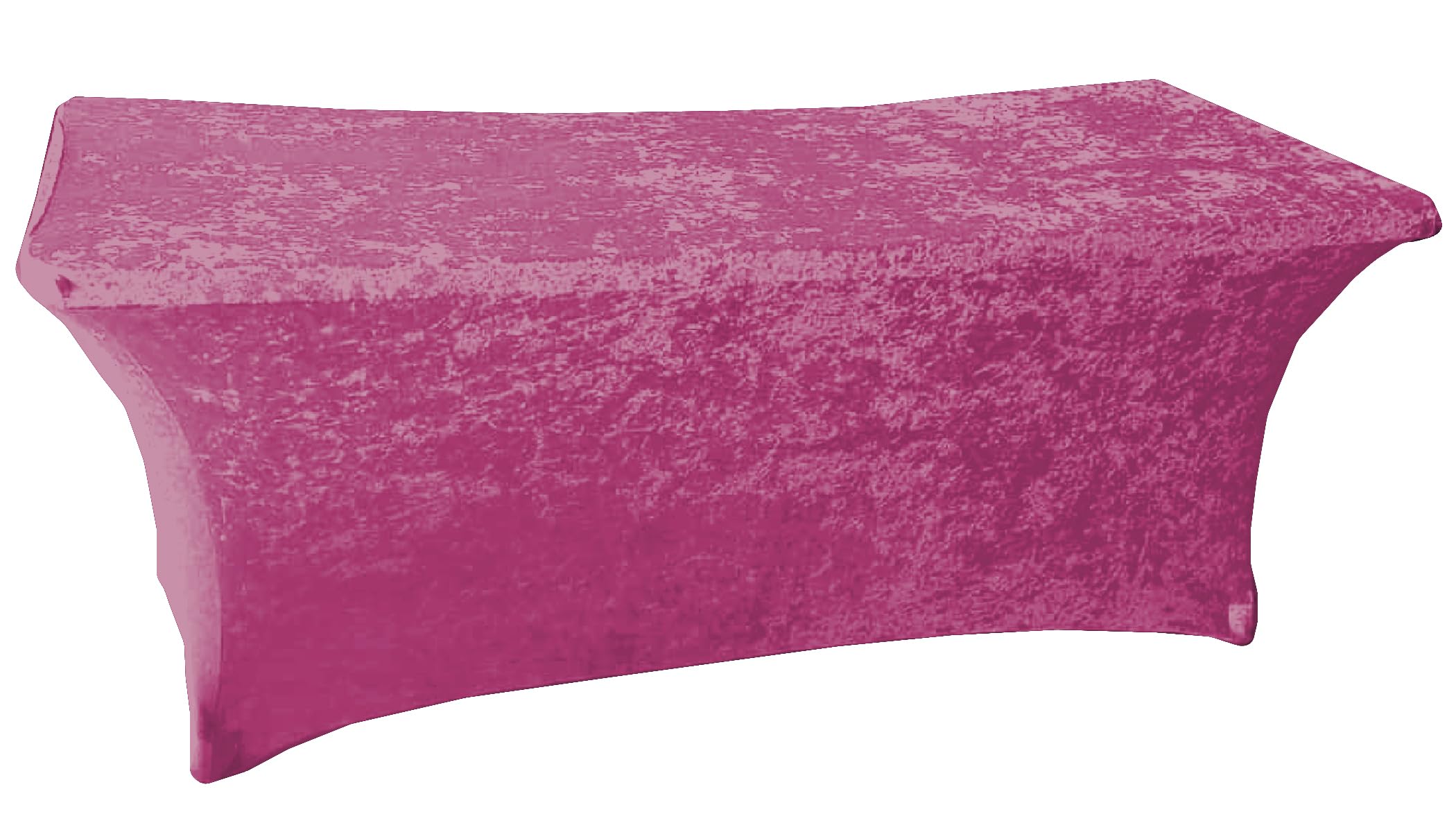 Crushed Velvet Stretch Tablecloth for 6ft Rectangular Tabls (183 x 75 x 75 cm) stretch velour (light pink)