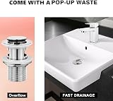 Hapilife Basin Taps Square with Pop Up Waste UK Standard Hoses Single Lever view 3
