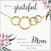 HOPE LOVE SHINE Mom Gift from Daughter - Sentimental, Meaningful Mother and Daughter Necklace, Jewelry, 14k Gold Plated Sterling Silver