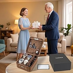 KAMIER Watch Case with Combination Lock - 4 Watch
