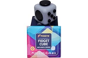 FIDGYB Cube Fidget Stress Relief Toy for Adults & Kids, Smooth, Quiet Sensory Toy for Anxiety, Focus & ADHD Idea[LGB]