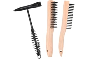 Luckyweld Welding Chipping Hammer with Coil Spring Handle,11Inch Welding Steel Wire Brush for Cleaning Removing Slag and Welding Residue