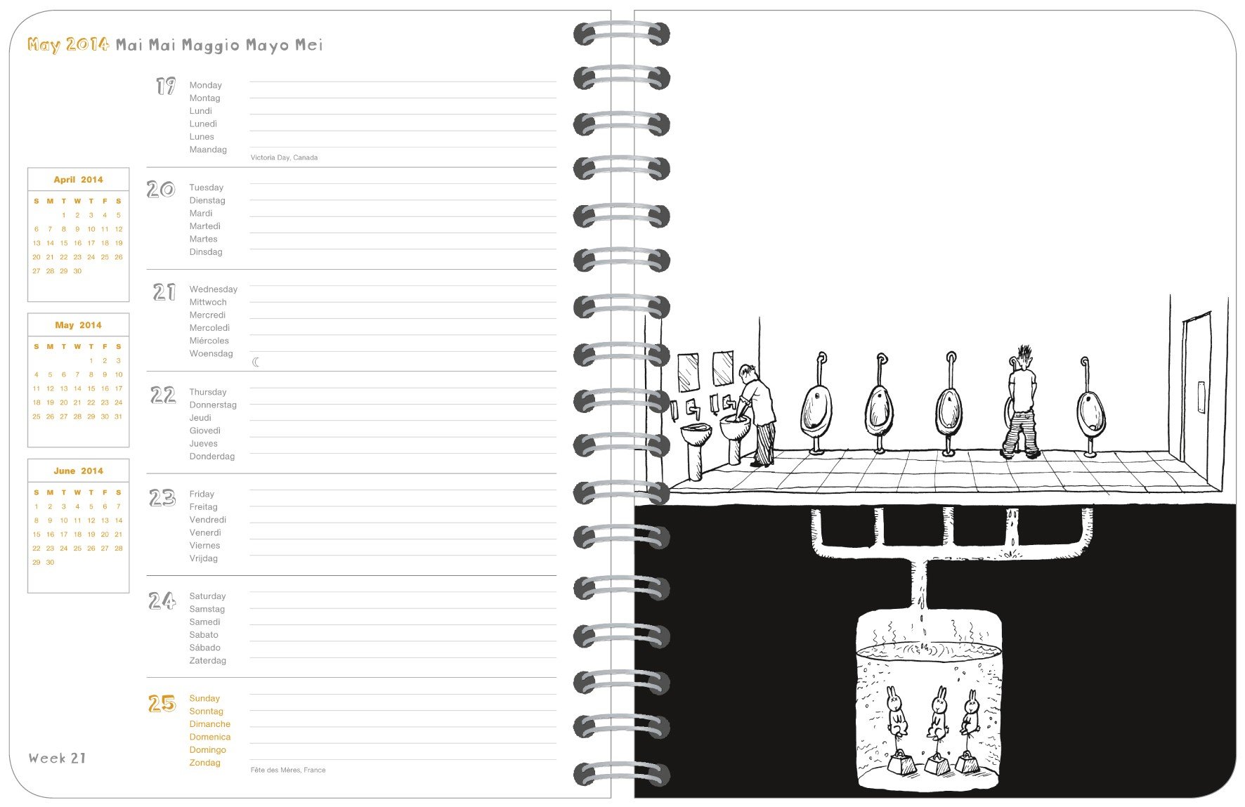 2014 Bunny Suicides Deluxe Engagement Calendar Andy Riley -