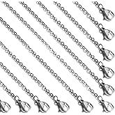 24 Pcs 24" 2mm Necklace Chains Stainless Steel Link Cable Chain Necklace Lobster Clasp Bulk for DIY Jewelry Making Supplies Accessories