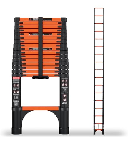 SINMEIRUN Telescoping Ladder, 8 Step, ANSI Certified, Type IA