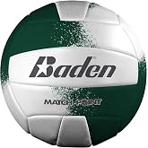 Baden | Match Point | Cushioned Synthetic Leather | Outdoor Recreation Backyard Volleyball + College Camp Ball | Official Size 5