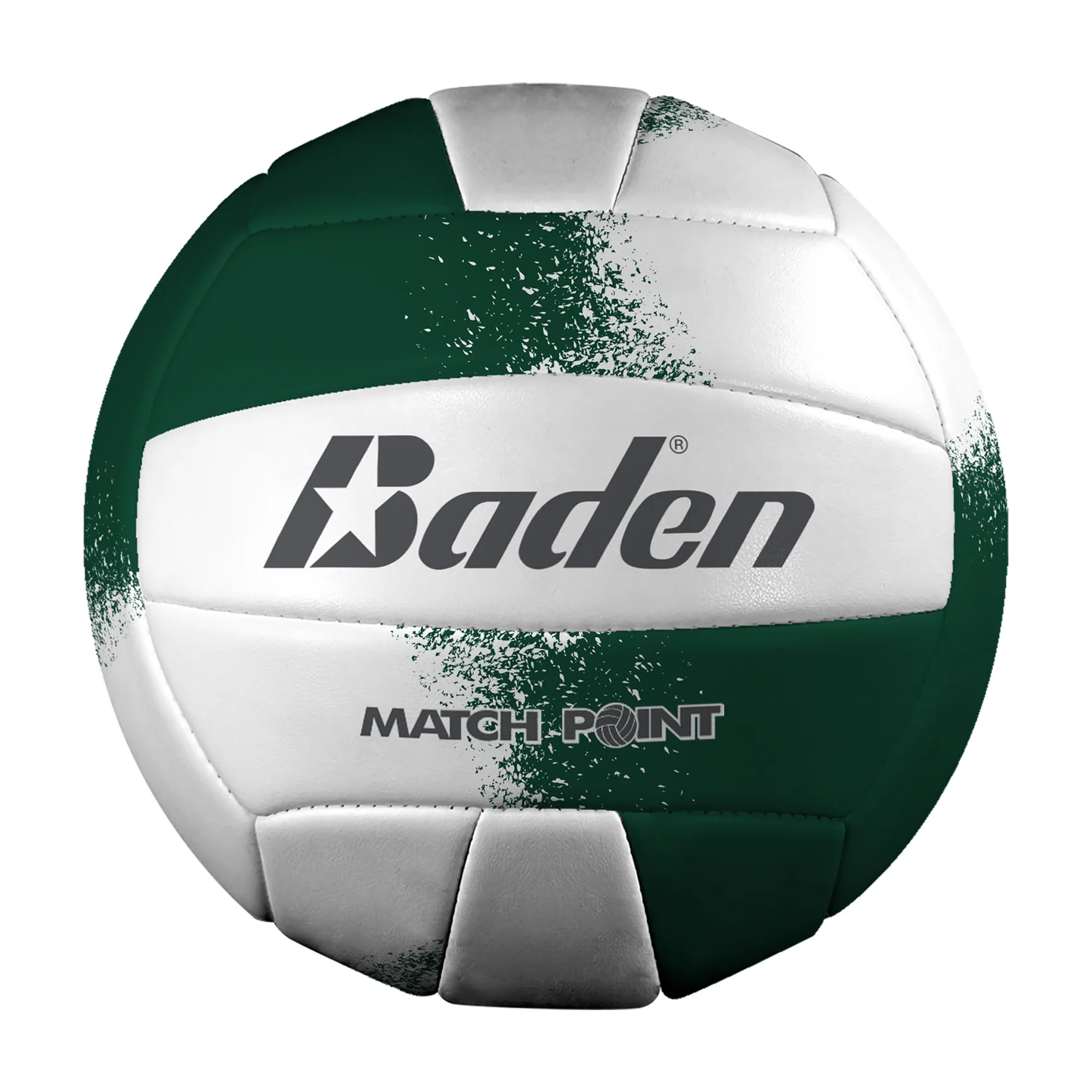 Baden MatchPoint Official Size 5 Cushioned Volleyball, Green/White