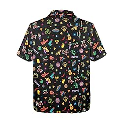 HUGLAZY Fiesta Shirt for Men Mexican Button Down