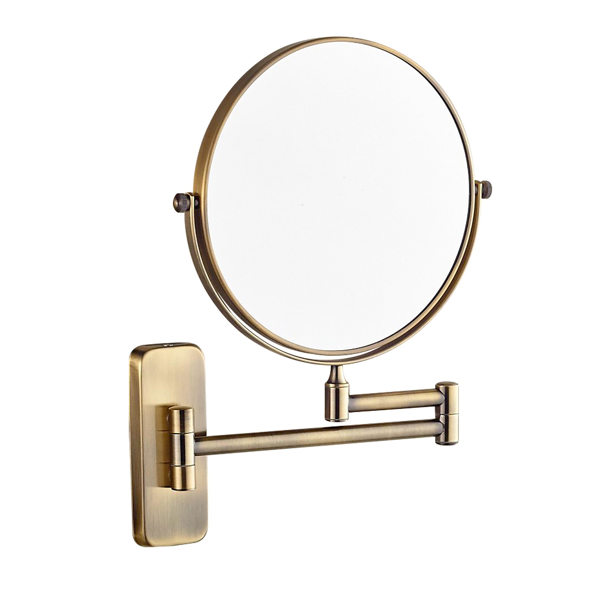 GURUN 8Inch DoubleSided Wall Mount Makeup Mirror Antique Bronze with