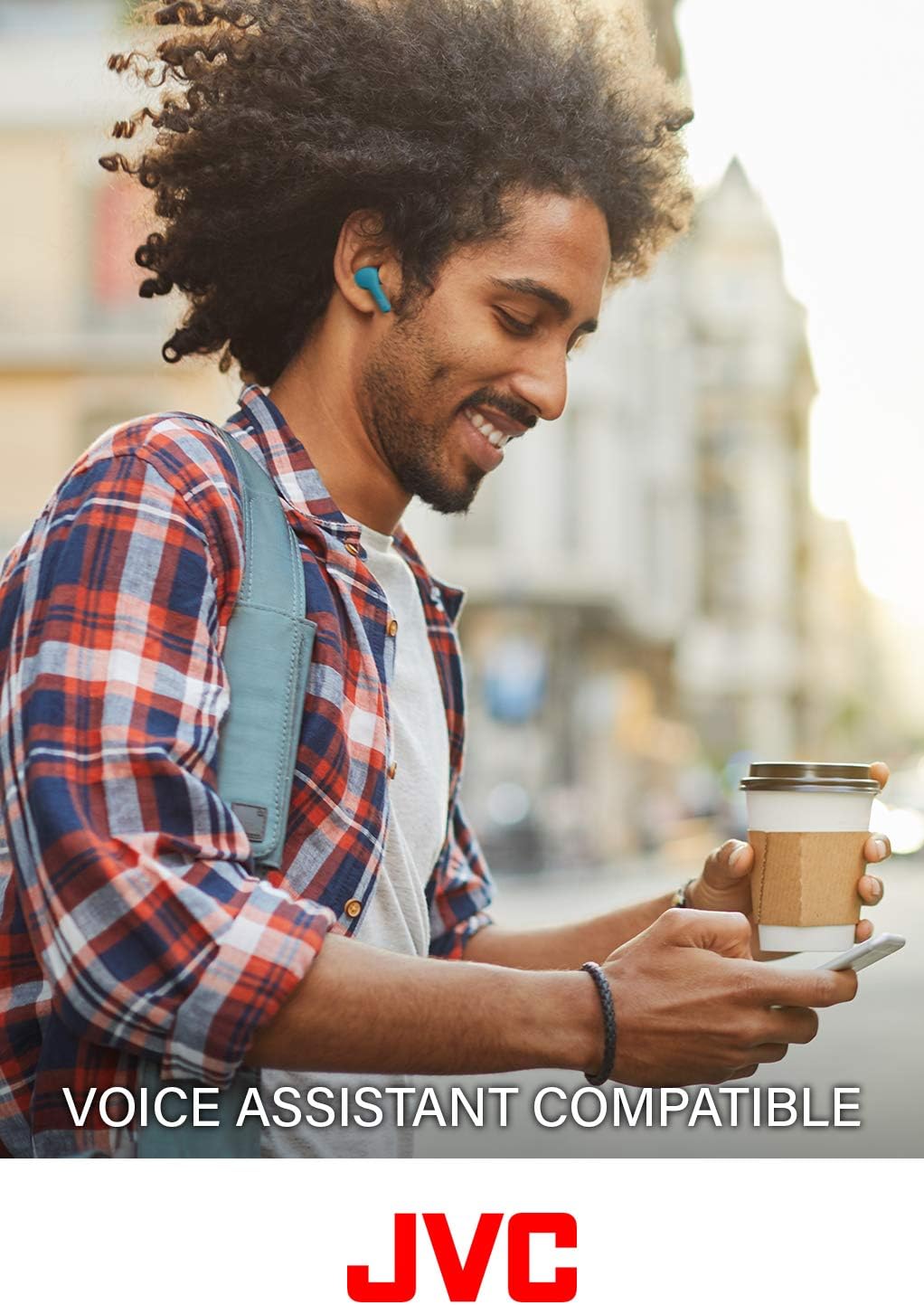 JVC HA-A7T GUMY True Wireless Sports Earphones - Blue - Image 5