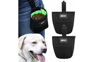 IBLUELOVER 2 Pcs Dog Treat Pouch Pet Trainning Waist Bag Portable Food Snack Small Item Storage Holder Bag Hook Design Pet Training Reward Pouch Bait Sack Mini Doggie Puppy Bird Snack Carrier Container Pockets