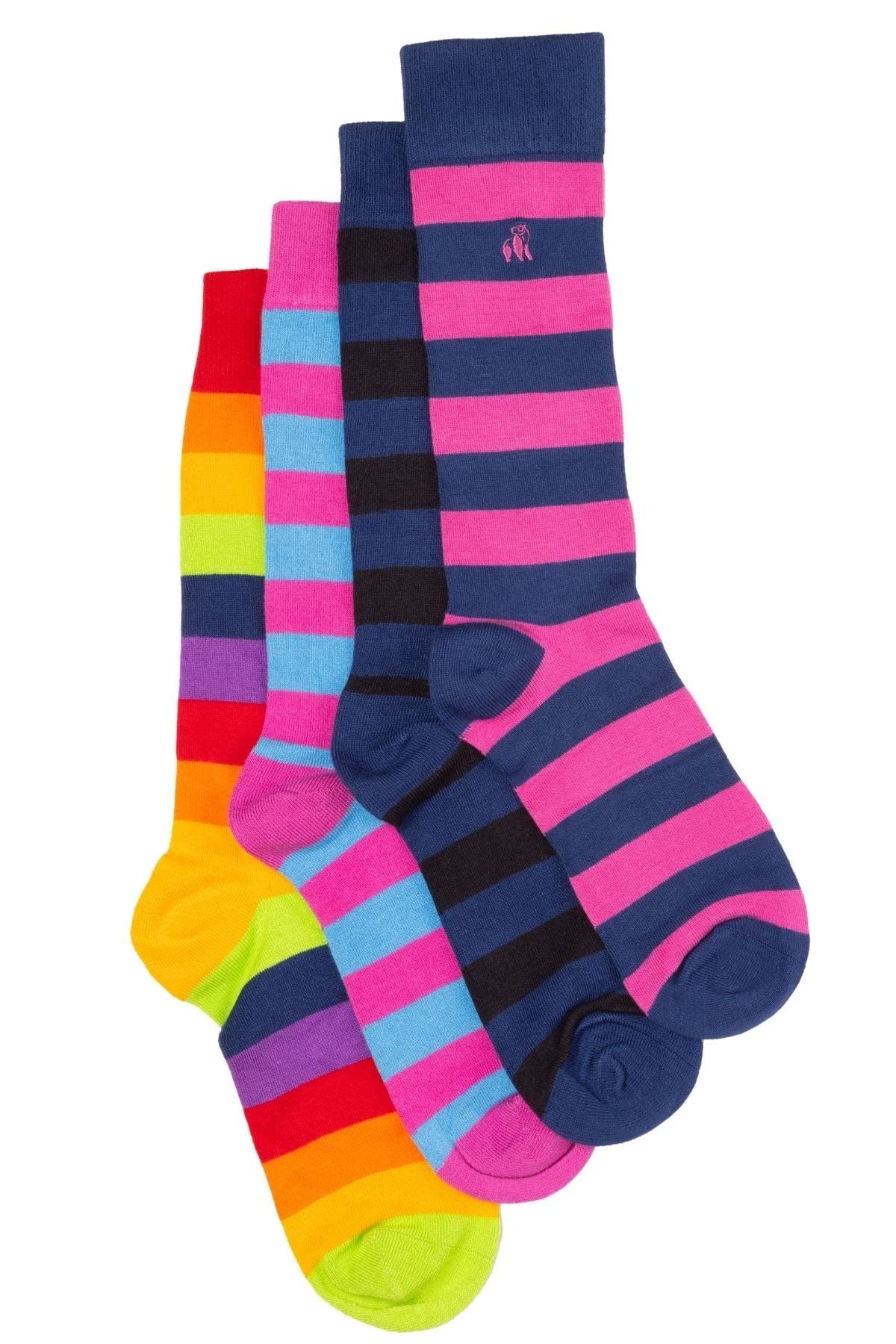 SWOLE PANDA Pride Stripe Bamboo Sock Bundle - Four Pairs