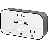 Belkin 3-Outlet Wall Mount Cradle with Dual 2.4 AMP Charging, BSV300ttCW