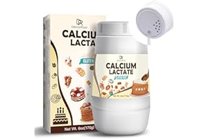 Calcium Lactate Powder 6oz/170g - Pure Food-Grade Calcium Lactate, Non-GMO Food Stabilizer for Baking, Cooking, Neutralize Ac