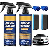 2PCS Advanced Car Quick-Acting Coating Agent Spray,Quick Effect Coating Agent, Car Scratch Wax Coating Spray Waterless Wash,Oil Film Emulsion Glass Cleaner