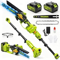 2-In-1 Cordless Pole Saw & Mini Chainsaw, 8" Pole Saws For T