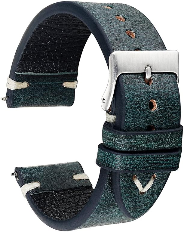 Handmade Vintage Leather Watch Strap 18mm 20mm 22mm 24mm for Men or Women