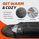 MEREZA Sleeping Bag XL for Men Large Wide 90.5 x 32.3 in Warm view 3