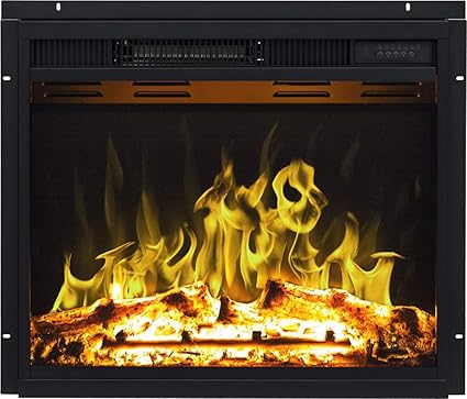 Electric Fireplace Insert Aflamo Led 90 Classic Flame And Logs