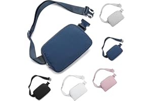 HVJCEZ Belt Bag for Women Men, Fashion Crossbody Fanny Packs Waterproof Mini Waist Bag Bum Bag with Adjustable Strap for Running, Hiking, Walking and Travel Blue
