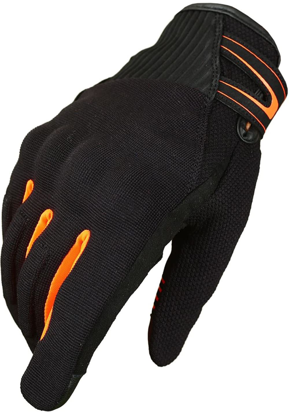 Kaedear(カエディア) バイク グローブ 春 夏 秋 メッシュ プロテクター グローブ/スマホ タッチ 操作 対応 指先独自縫製技術採用/すべり止め 通気性 オートバイ メンズ KDR-RC-GL3 (オレンジ, M)商品画像